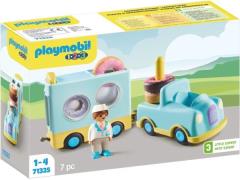 Playmobil 71325 1.2.3 Baukasten Verrückter Donut Truck mit Stapel- und...