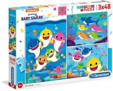 Clementoni Baby Shark Puzzles 3x48 Teile