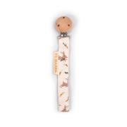 FILIBABBA Carrot Thief Schnullerkette mit Klettverschluss, Beige