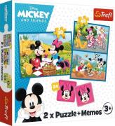 Trefl Micky Maus &  Freunde Puzzles 2-in-1 + Memo-Spiel