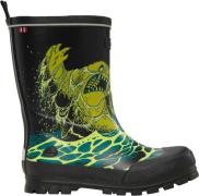 Viking Jolly Print Gummistiefel, Black/Blue Green, 25, Kindergummistie...