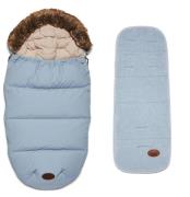 Petite Chérie Essence Fußsack inkl. Teddy Sitzkissen, Light Blue, Wint...