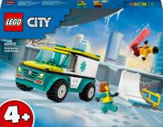 LEGO City 60403 Rettungswagen und Snowboarder