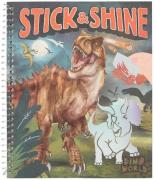 Dino World Stick &  Shine Malbuch