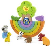 VIGA Stapelwürfel Regenbogen 19 Teile, Babyspielzeug