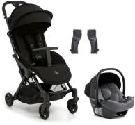 Beemoo Easy Fly Lux 4 Buggy inkl. Route i-Size Babyschale, Jet Black/M...