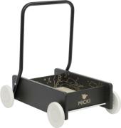 Micki Premium Lauflernwagen, Schwarz, Babyspielzeug