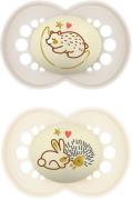 MAM Original Night Silikon Schnuller 2er-Pack 6-16m, Neutral