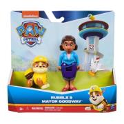 Paw Patrol Hero Pup Set Mayor Goodway und Rubble