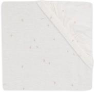 Jollein Spannbettlaken Twinkling 60x120 cm, Off White/Wild Rose