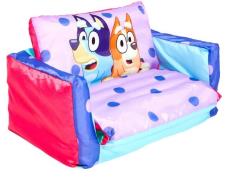 Bluey 2-in-1 Aufblasbares Flip Out Sofa, Rosa/Blau, Kindersofa, Kinder...