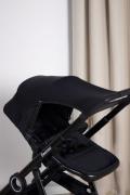 Beemoo  Elastisch UV Sonnenschutz für Kinderwagen &  Babyschale, Black