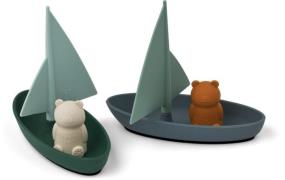 LIEWOOD Ensley Boats Badespielzeug 2er-Pack, Whale Blue/Multi