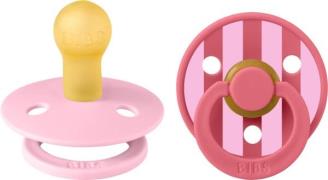 BIBS Studio Colour Block Schnuller 2er-Pack Latex Größe 1, Baby Pink  ...
