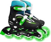 Stamp Skids Control Light-Up Inlineskates Größe 30-33, Grün/Schwarz