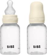 BIBS Slow Flow Fläschchen Silicone 2er-Pack 150 ml, Ivory