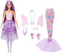 Barbie Fantasy Dress Up Puppe Lila Haar