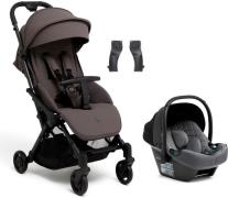 Beemoo Easy Fly Lux 4 Buggy inkl. Route i-Size Babyschale, Gull Grey/M...